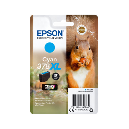 Epson Singlepack Cyan 378 XL Claria Photo HD Ink