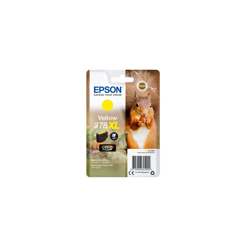 Epson Singlepack Yellow 378 XL Claria Photo HD Ink