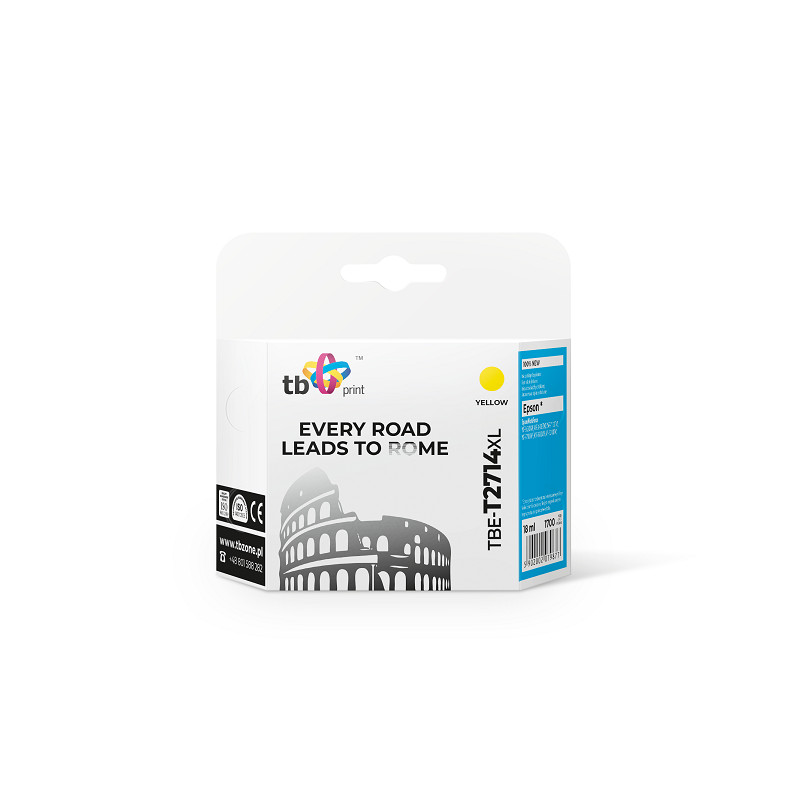 Ink. kazeta TB kompatibilná s Epson WF-3620 T2714 XL, nová, Yellow