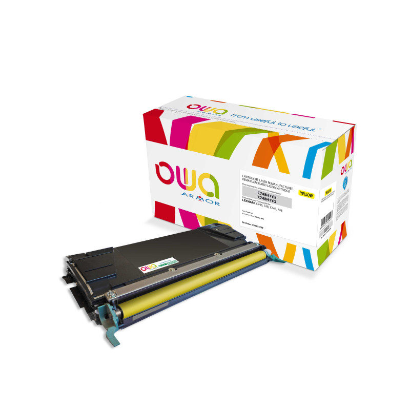 OWA Armor toner kompatibilný s Lexmark C748H1YG,X748H1YG, 10000st, žltá/žltá