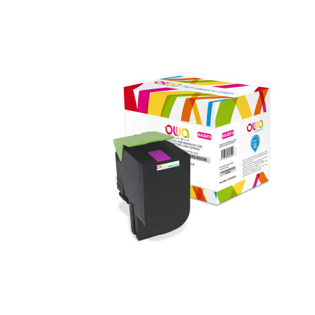 OWA Armor toner kompatibilný s Lexmark 80C2HM0, 3000st, červená/magenta