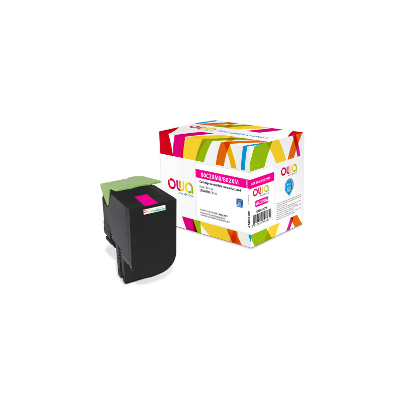 OWA Armor toner kompatibilný s Lexmark 80C2XM0, 4000st, červená/magenta