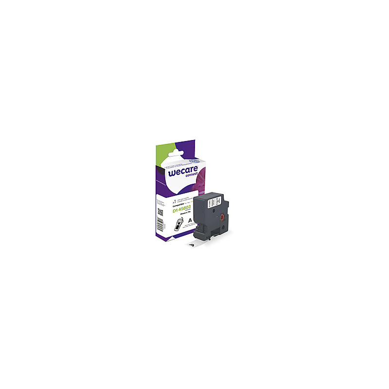 WECARE ARMOR páska kompatibilná s DYMO S0720830, Black/White, 19mm*7m