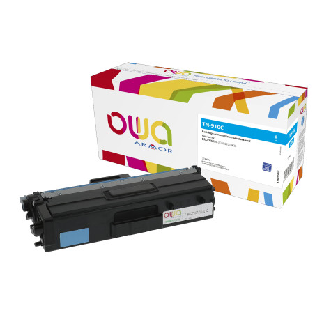 OWA Armor toner kompatibilný s Brother TN-910C, 9000st, modrá/cyan