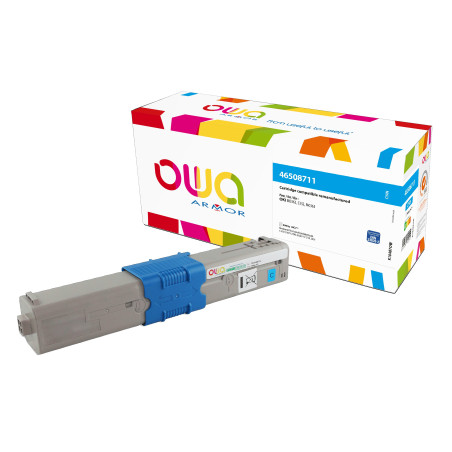 OWA Armor toner kompatibilný s OKI 46508711, 3000st, modrá/cyan