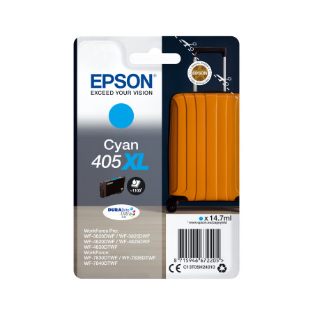 Epson Singlepack Cyan 405XL DURABrite Ultra Ink