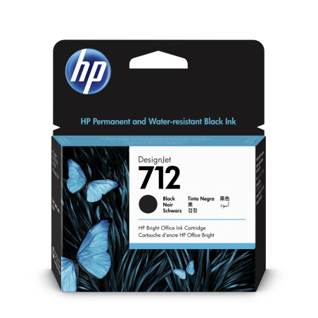 HP 712 Atramentová náplň čierna (80ml), 3ED71A
