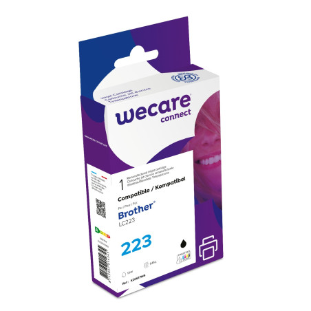 WECARE ARMOR ink kompatibilný s BROTHER LC-223BK, čierna/black