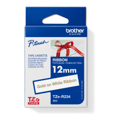 Brother TZE-R234-zlatá na biele, šírka 12 mm