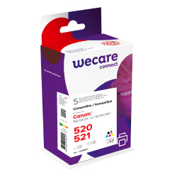 WECARE ARMOR ink sada kompatibilná s Canon PGI-520, CLI-521, PBCMY