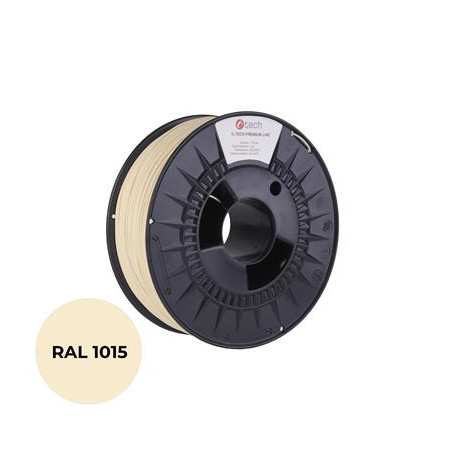 Tlačová struna (filament) C-TECH PREMIUM LINE, PETG, slonová kosť svetlá, RAL1015, 1,75mm, 1kg