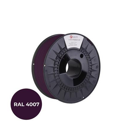 Tlačová struna (filament) C-TECH PREMIUM LINE, PLA, purpurová fialková, RAL4007, 1,75mm, 1kg