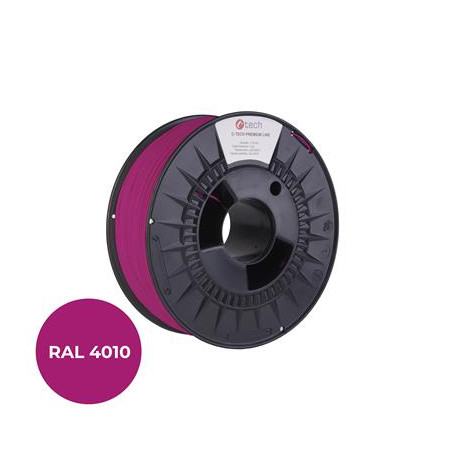 Tlačová struna (filament) C-TECH PREMIUM LINE, PLA, telekomunikačná fialová, RAL4010, 1,75mm, 1kg