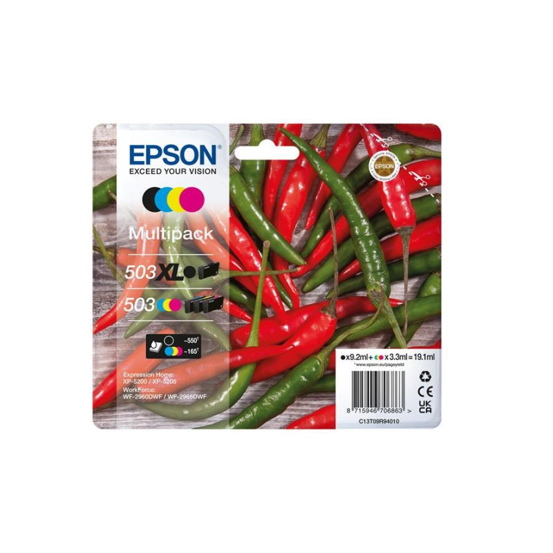 EPSON Multipack 4-farebné 503XL Black/Standard CMY