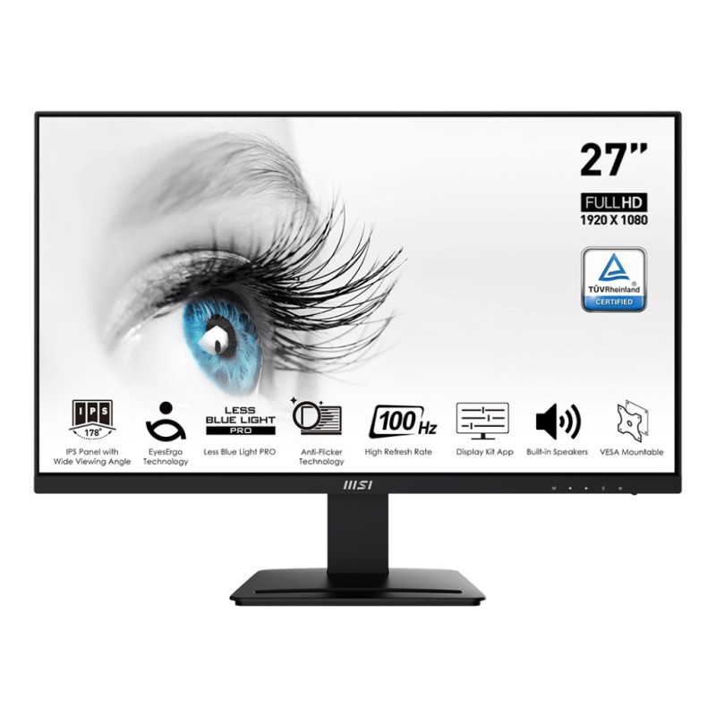 MSI Pro/MP273A/27''/IPS/FHD/100Hz/1ms/Black/2R