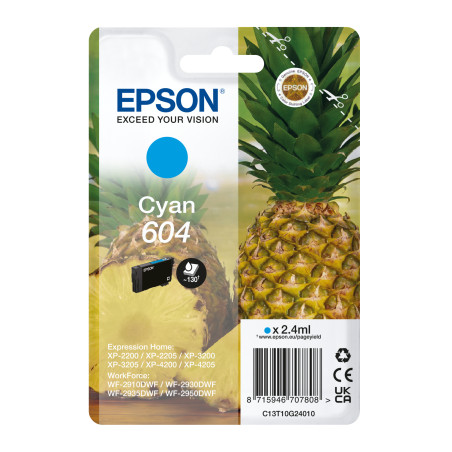 EPSON Singlepack Cyan 604 Ink
