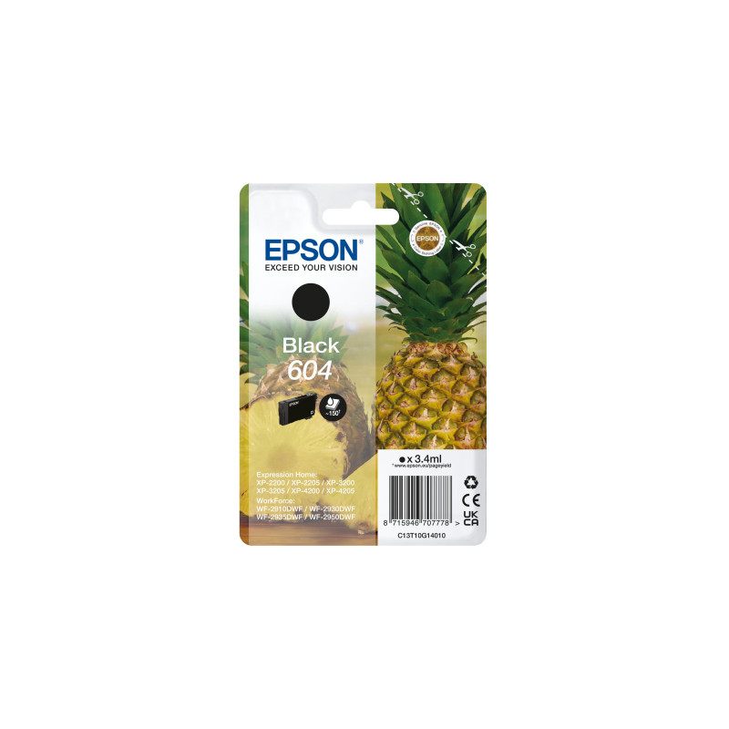 EPSON Singlepack Black 604 Ink
