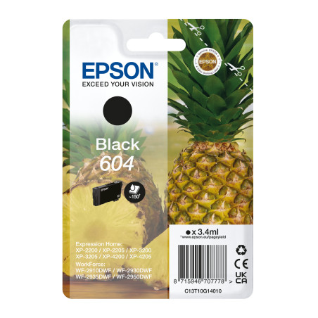 EPSON Singlepack Black 604 Ink