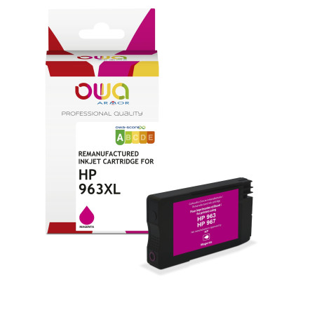 OWA ARMOR ink pre HP 3JA28AE,(963XL),červená/magenta