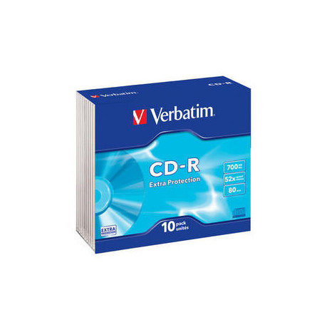 VERBATIM CD-R(10-Pack)Slim/EP/DL/52x/700MB