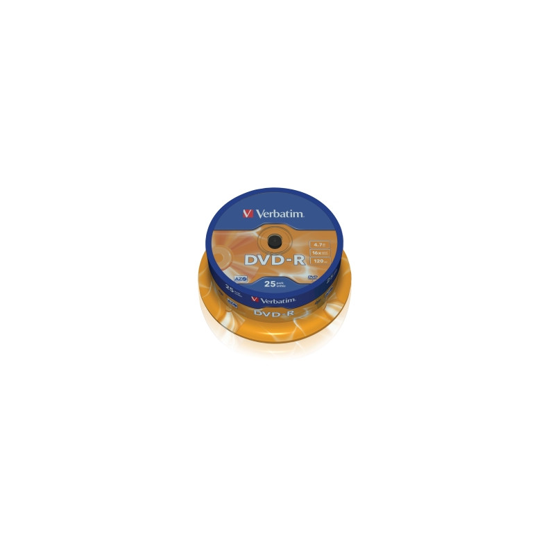 VERBATIM DVD-R(25-Pack)Spindl/MattSlvr/16x/4.7GB