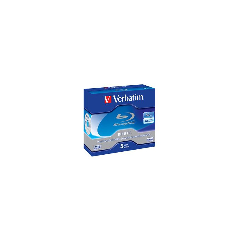 VERBATIM BD-R DL(5-Pack)Jewel/6x/50GB