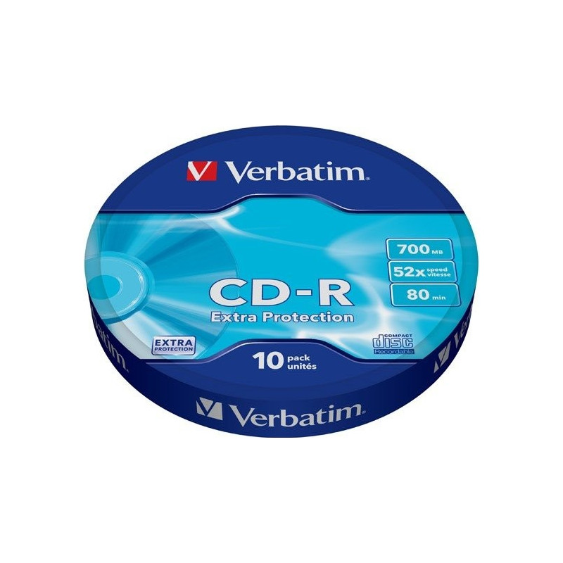 VERBATIM CD-R Verbatim DL 700MB 52x Extra protection 10-spindl RETAIL