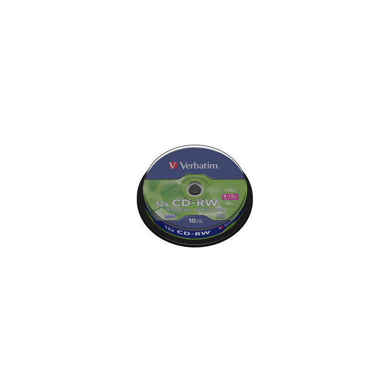 VERBATIM CD-RW 80min. 8-12x, 10 cake