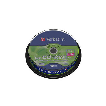 VERBATIM CD-RW 80min. 8-12x, 10 cake
