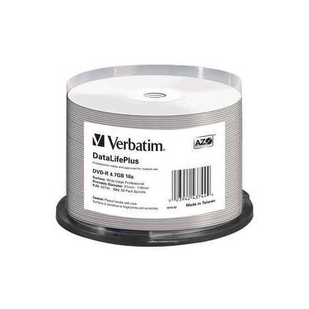 VERBATIM DVD-R (16xProfes. Print, 4,7GB), 50 cake