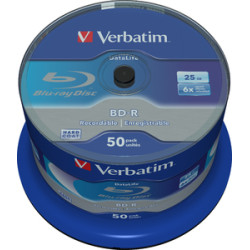 VERBATIM BD-R SL (6x, 25GB), NON-ID, 50 cake