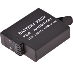 Batéria T6 Power pre GoPro Hero5, Hero6 Black, AHDBT-501, AABAT-001, 601-10197-000, 1250mAh, 4,8Wh