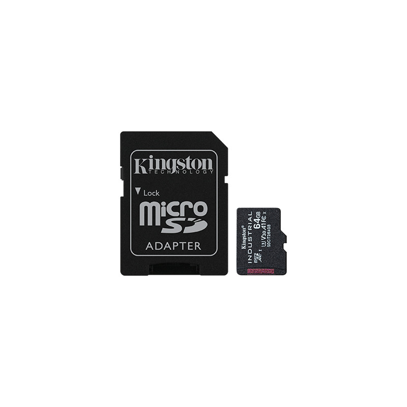Kingston Industrial/micro SDXC/64GB/UHS-I U3 / Class 10/+ Adaptér