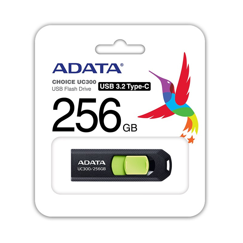ADATA UC300/256GB/USB 3.2/USB-C/Čierna