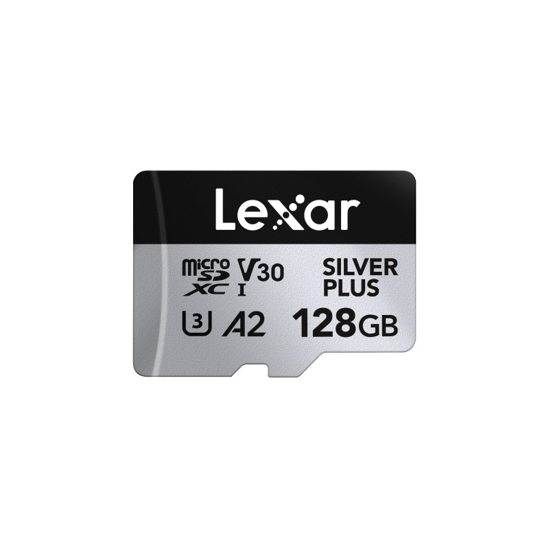 Lexar 128 GB H-P Silver Plus microSDHC s adp C10 A2