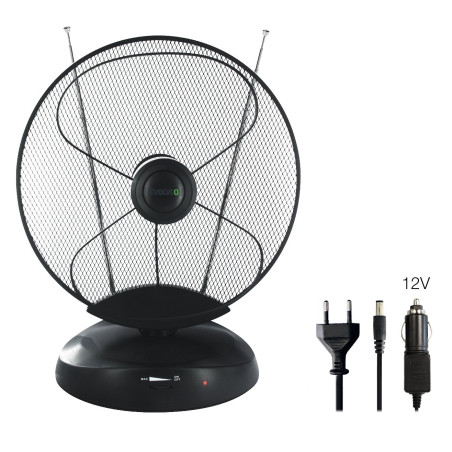 EVOLVEO Xany 4, 230/12V, aktívna izbová anténa FM/DAB+/DVB-T2, filter LTE,4G,5G