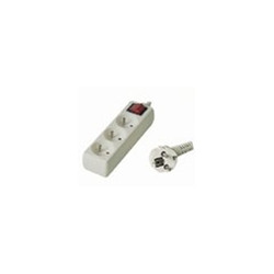 Predlžovací prívod 230V, 2m, 3 zásuvky + vypínač