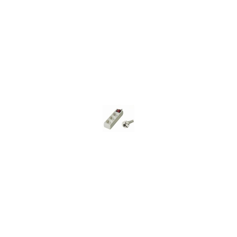 Predlžovací prívod 230V, 2m, 3 zásuvky + vypínač
