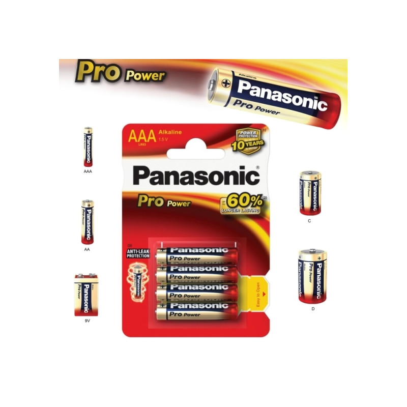 Alkalická batéria AAA Panasonic Pro Power LR03 4ks