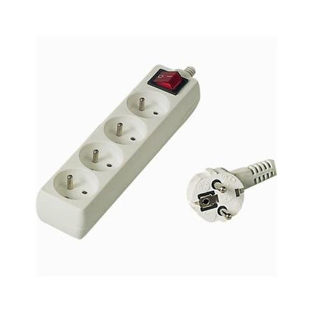 Predlžovací prívod 230V, 10m, 4 zásuvky + vypínač