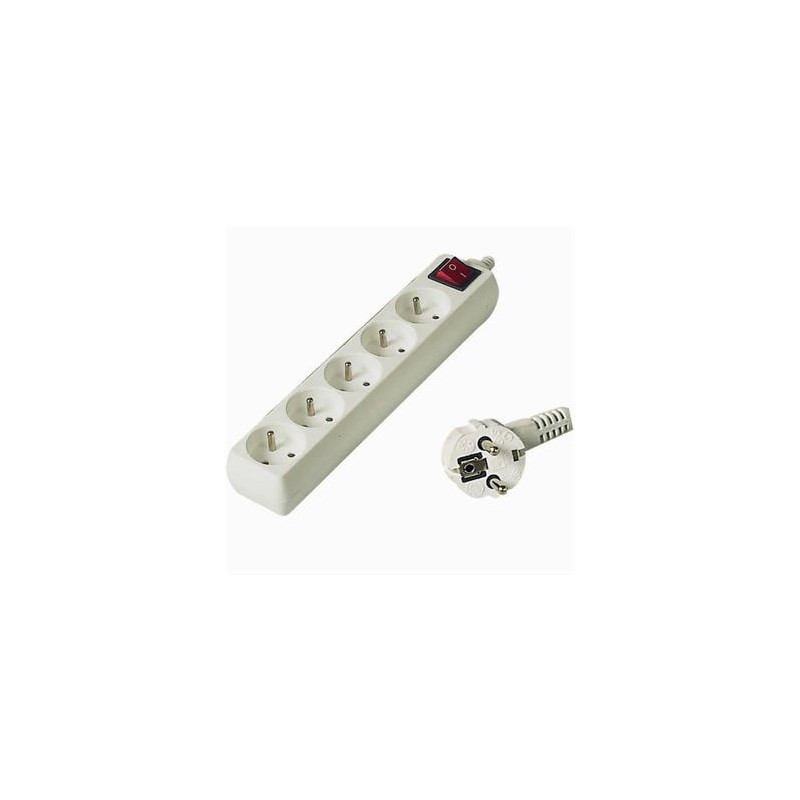 Predlžovací prívod 230V, 7m,5 zásuviek + vypínač