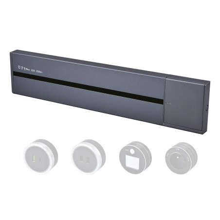 Zásuvková lišta - povrchová Viking LP40G/230V,50Hz/40cm dĺžka/sivá/až 5 modulov/IP20/hliník/povrchová