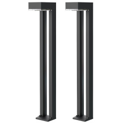 Vonkajšie solárne LED svetlo Viking SR07 - 2ks/1000 lm/IP54/2 režimy/teplá biela