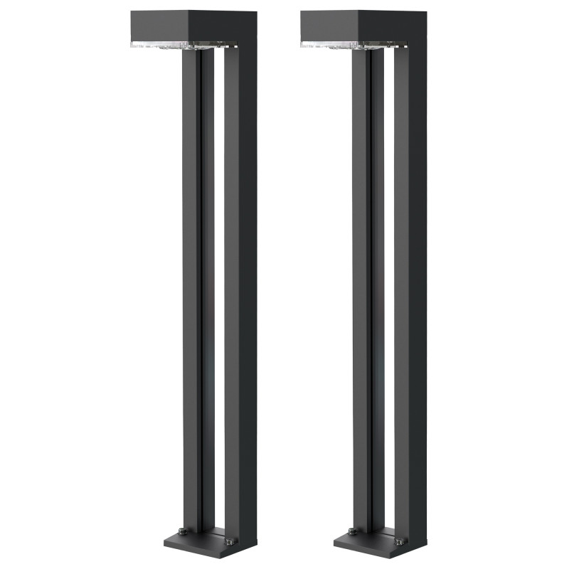 Vonkajšie solárne LED svetlo Viking SR07 - 2ks/1000 lm/IP54/2 režimy/teplá biela