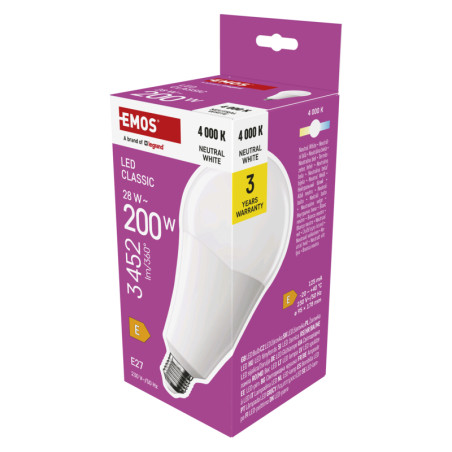 EMOS LED CLS A95 28W (200W) 3452lm E27 NW