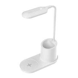 Platinet PDL1930W stolná LED lampa 3W stmievateľná, bezdrôtové nabíjanie, biela
