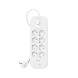 Belkin Surge strip 8 zásuviek, 2x USB-C v2