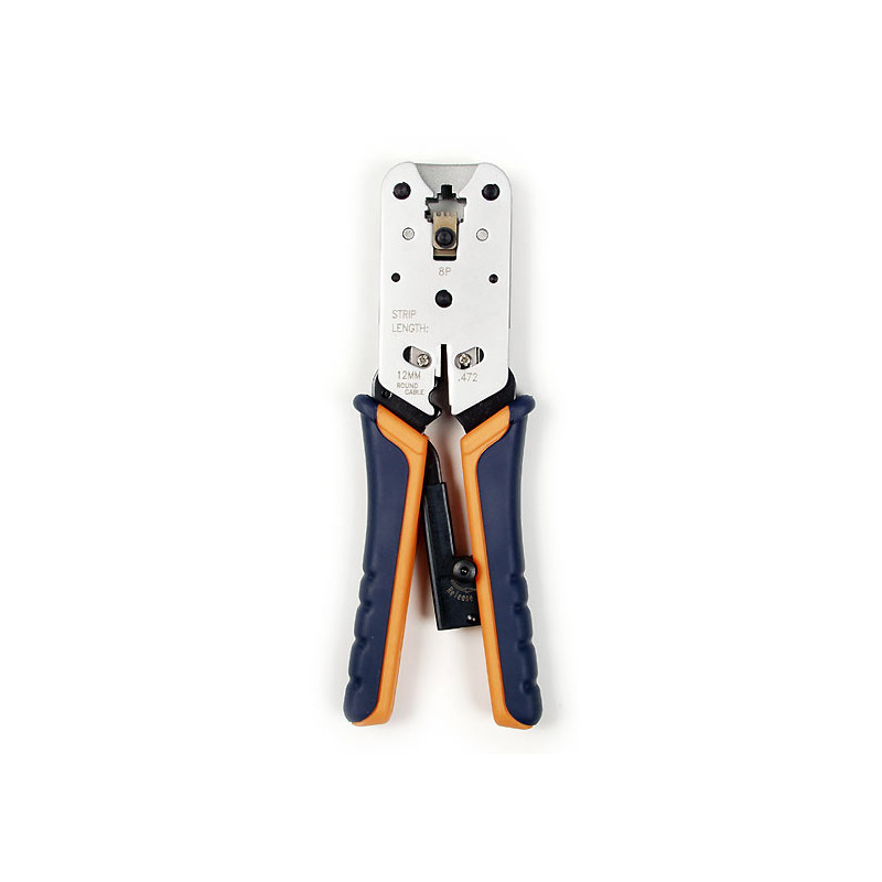 W-star Krimpovacie kliešte RJ45 WS2182R s račňou priame, strúhač izolácie