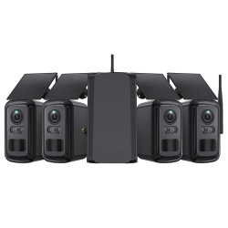 Set solárnych kamier Viking HUB S04/8000 mAh/ mobilné aplikácie/ outdoor