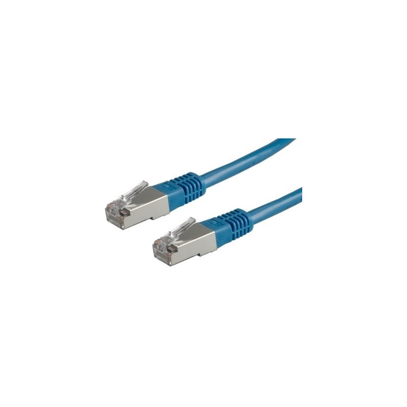 Patchkábel S/FTP, Cat6, 2xRJ45, 0,5m modrý